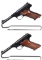 Two Third Series Colt Woodsman Pattern Semi-Automatic Pistols