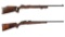 Two Winchester Model 52 Bolt Action .22 Rimfire Rifles
