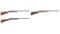 Three Winchester Model 24 Double Barrel Shotguns