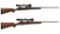 Two Kimber Bolt Action Rifles with Scopes