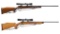 Two Sako Bolt Action Rifles with Scopes