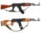 Two Romanian Kalashnikov Pattern Semi-Automatic Rifles