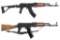 Two Romarm WASR Kalashnikov Style Semi-Automatic Rifles