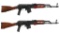 Two Romanian Romarm Kalashnikov-Style Rifles with Boxes