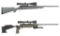 Two Remington Bolt Action Rifles with Scopes