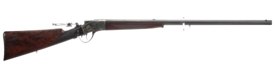 Engraved Sharps Model 1878 Borchardt Single Shot Sporting Rifle