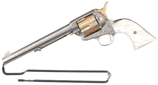 Engraved Colt First Generation Single Action Army Revolver