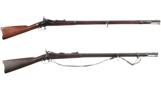Two U.S. Springfield Trapdoor Single Shot Rifles