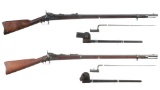 Two U.S. Springfield Trapdoor Rifles with Bayonets