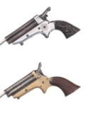 Two C. Sharps & Co. Four Barrel Pepperbox Pistols