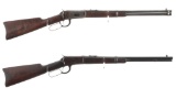 Two Winchester Lever Action Saddle Ring Carbines