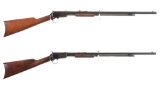 Two Winchester Model 90 Slide Action Rifles