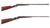 Two Antique Winchester Model 1885 Single Shot Rifles