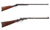 Two Antique American Single Shot Breech Loading Rifles