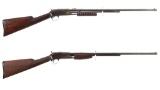 Two Colt Lightning Small Frame Slide Action Rifles