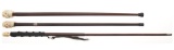 Three Canes with Carved Grips
