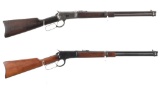 Two Winchester Model 1892 Lever Action Carbines
