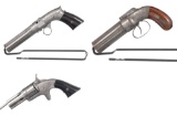 Three Antique American Pepperbox Handguns