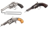 Three Antique American Revolvers