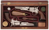 Lt. George Book Cased Pair of Colt 1862 Police Revolvers
