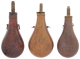 Three Desirable U.S. Military Powder Flasks