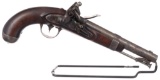 A. Waters U.S. Model 1836 Flintlock Pistol