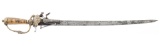 Ornate Hock Flintlock Sword Pistol