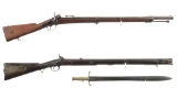 Two Antique European Military Percussion Rifles