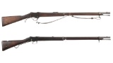 Two Martini-Henry Style Single Shot Military Rifles
