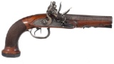 Antoine L. Ronge Rifled Double Barrel Flintlock Pistol