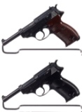 Two World War II German P.38 Semi-Automatic Pistols