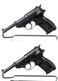 Two World War II German Walther P.38 Semi-Automatic Pistols
