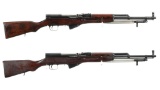 Two SKS Pattern Semi-Automatic Rifles with Bayonets
