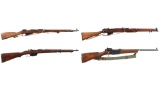 Four European Military Pattern Bolt Action Rifles