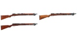 Three Japanese Arisaka Bolt Action Carbines with Bayonets