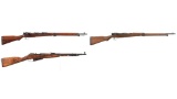 Three Asian Military Bolt Action Long Guns