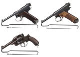 Three Imperial Japanese Service Pistols