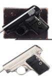 Two Colt Model 1908 Vest Pocket Semi-Automatic Pistols