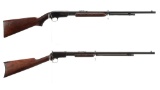 Two Winchester .22 Rimfire Slide Action Rifles