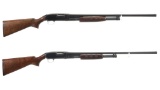 Two Winchester Model 12 Slide Action Shotguns