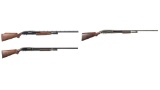 Three Winchester Model 12 Slide Action Shotguns