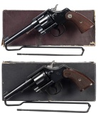 Two Colt Official Police Double Action Revolvers with Boxes