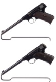 Two Pre-WWII Colt .22 Rimfire Semi-Automatic Sporting Pistols