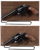 Two Colt Official Police Double Action Revolvers with Boxes