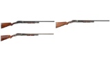 Three Winchester Model 1897 Slide Action Shotguns