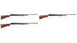 Three Winchester Model 12 Slide Action Shotguns