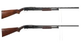 Two Pre-World War II Winchester Model 12 Slide Action Shotguns