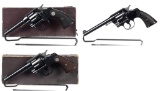 Three Colt Double Action Revolvers