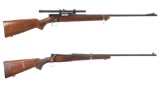 Two Winchester Bolt Action Rifles