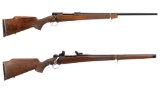 Two Winchester Model 70 Bolt Action Rifles